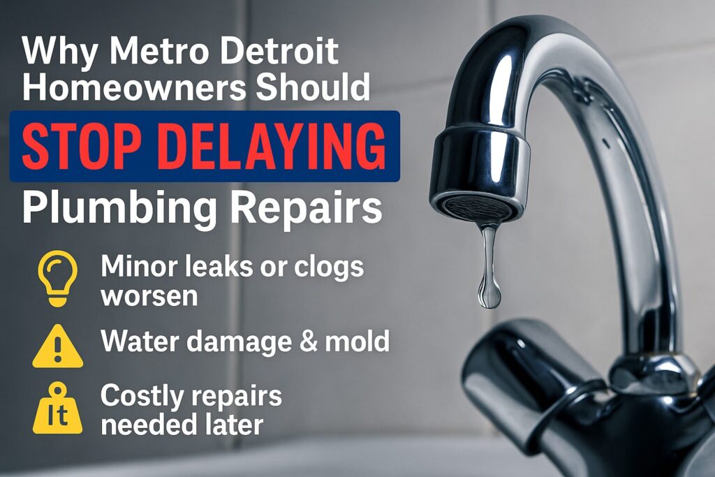 Why Metro Detroit Homeowners Should Stop Delaying Plumbing Repairs