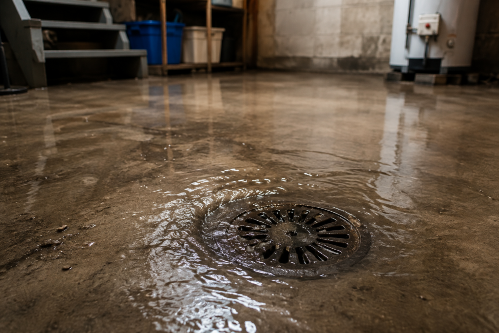 Why Does My Basement Floor Drain Back Up After Heavy Rain In Metro Detroit